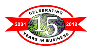 15 years in business logo - oval