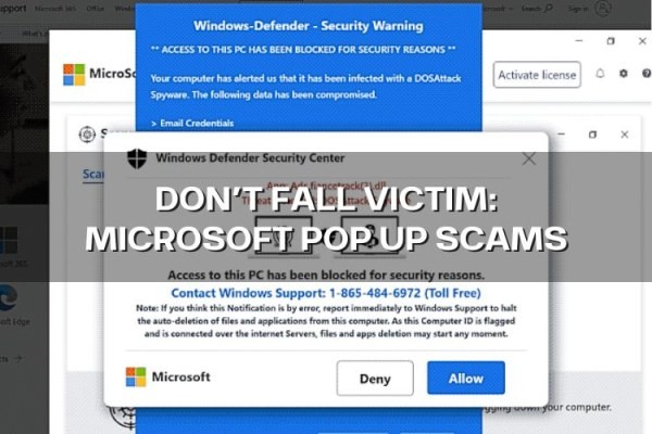 Don't Fall Victim: Microsoft Pop Up Scams • Tech 4 Life Computer Repair ...