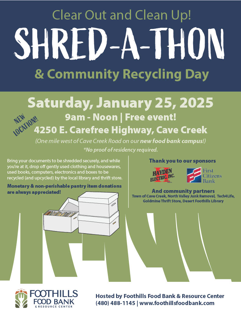 Foothills Food Bank Shred-A-Thon 2025 in Cave Creek, AZ