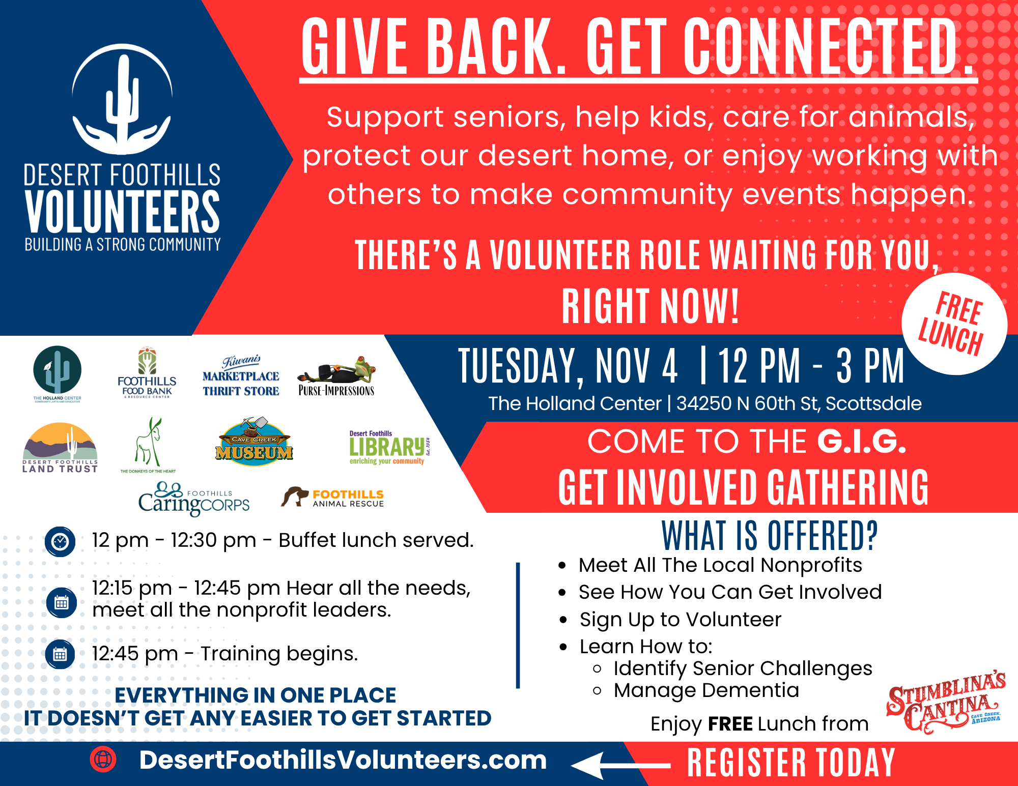 November 4, 2026 Get Involved Gathering Volunteer Training Event